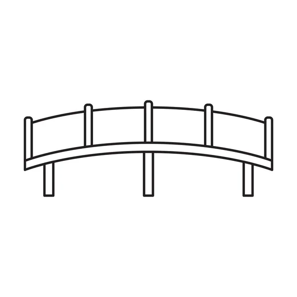 Icône vectorielle.Décrivez l'icône vectorielle isolée sur un pont de fond blanc . — Image vectorielle