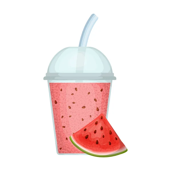 Icône vectorielle de smoothie aux fruits Icône vectorielle de bande dessinée isolée sur fond blanc smoothie aux fruits . — Image vectorielle