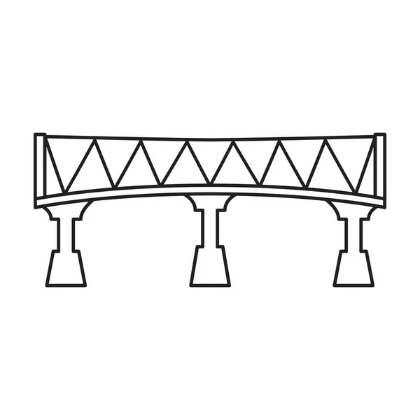 Icône vectorielle.Décrivez l'icône vectorielle isolée sur un pont de fond blanc . — Image vectorielle