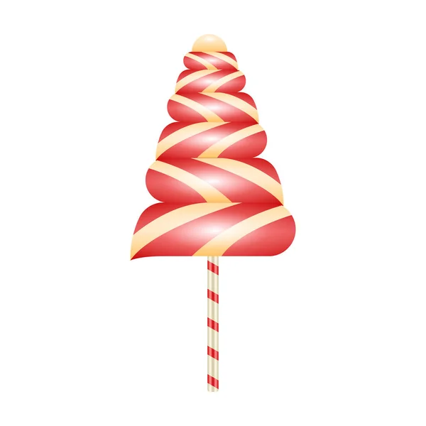 Lollipop vector icoon. Realistische vector pictogram geïsoleerd op witte achtergrond lolly. — Stockvector