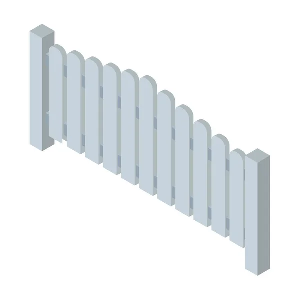 フェンスのベクトルアイコン。白い背景フェンスに隔離されたアイソメトリックベクターアイコン. — ストックベクタ