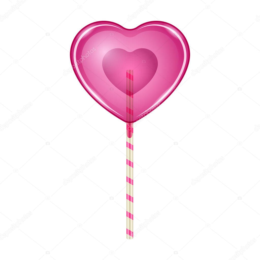 Lollipop vector icon. Realistic vector icon isolated on white background lollipop.