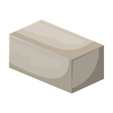 Havalandırılmış vektör simgesini engelle. Çizgi film vektör simgesi beyaz arkaplan bloğunda izole edildi.