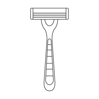 Razor vektör simgesi. Taslak vektör simgesi beyaz arkaplan jileti üzerinde izole edildi .