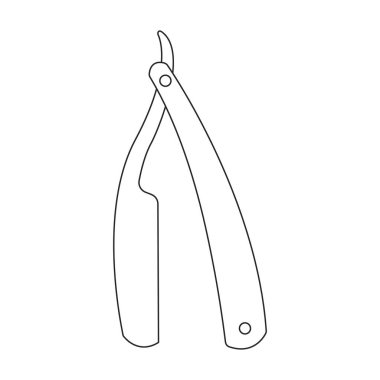 Razor vektör simgesi. Taslak vektör simgesi beyaz arkaplan jileti üzerinde izole edildi .