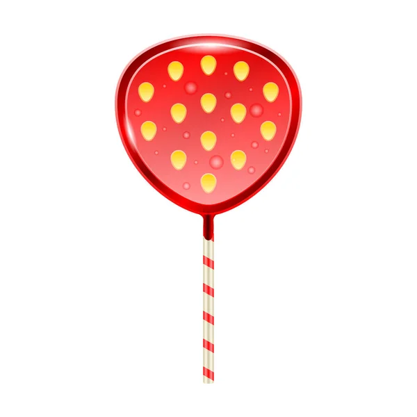 Icona del vettore Lollipop. Icona vettoriale realistica isolata su sfondo bianco lecca-lecca . — Vettoriale Stock