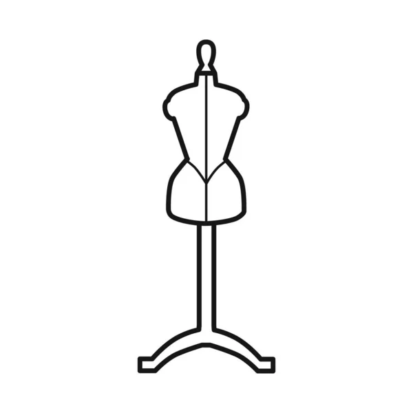 Diseño vectorial del logotipo maniquí y femenino. Elemento Web de maniquí y icono de vector de madera para stock . — Vector de stock