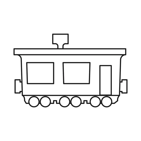 Projeto vetorial do sinal do trem e do vagão. Elemento Web de trem e ícone de vetor antigo para estoque . — Vetor de Stock