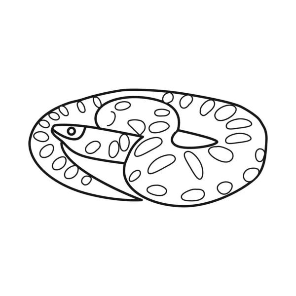 Ilustración vectorial del logotipo de pitón y reptil. Elemento web de pitón e icono de vector largo para stock . — Archivo Imágenes Vectoriales