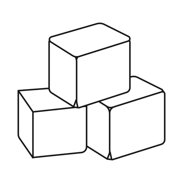 Conception vectorielle de l'icône sucre et cube. Collecte de sucre et icône vectorielle diabète pour stock . — Image vectorielle