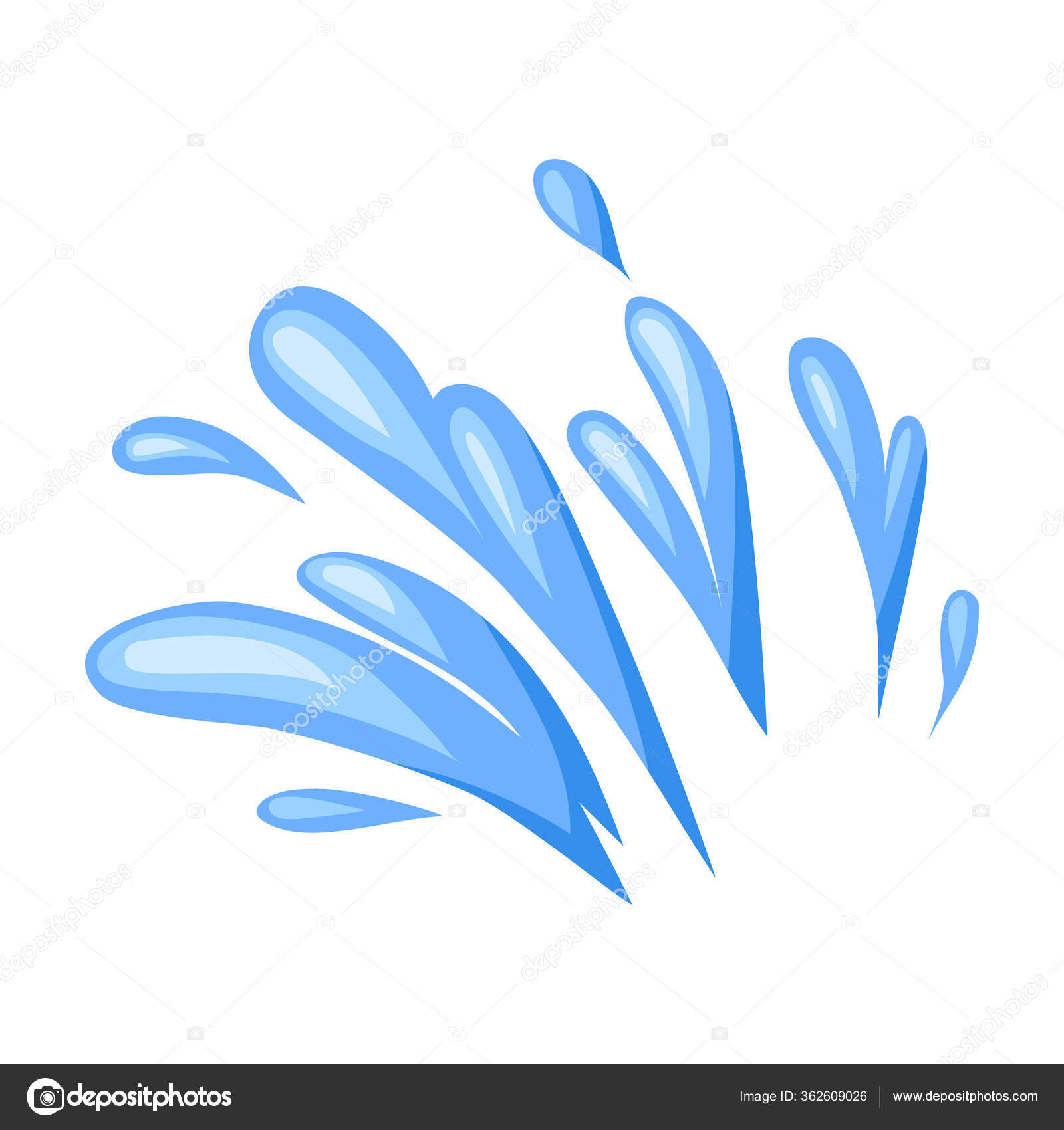 Water splash vector  vector icon isolated on white background water  splash. Stock Vector Image by ©magicleaf #362609026