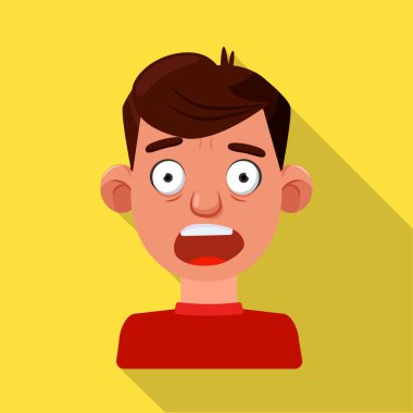 İzole edilmiş bir insan ve korku işareti. Bir grup adam ve ağ için borsa sembolü haykır.