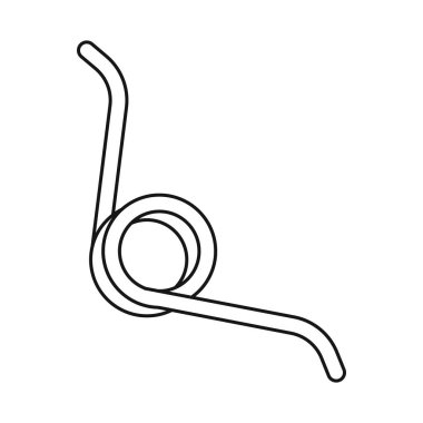 Bobin ve çelik ikonun vektör çizimi. Bobin ve şekil vektör çizelgesinin grafiği.