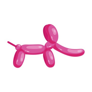 Balon dachshund vektör simgesi. Çizgi film vektör simgesi beyaz arka plan balonu dachshund 'da izole edildi.