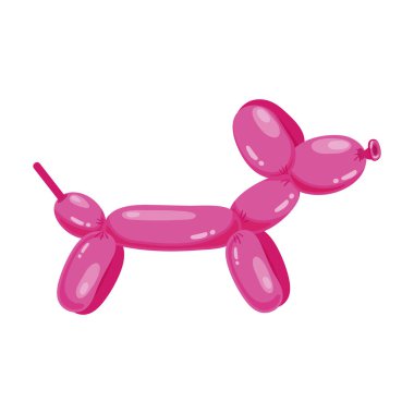 Balon kedisi vektör simgesi. Çizgi film vektör simgesi beyaz arka plan balonu kedisi üzerinde izole edildi.