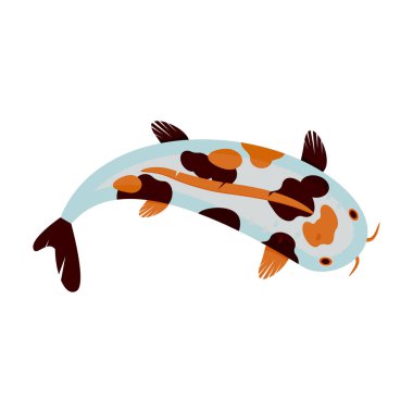 Sazan vektör simgesi. Karikatür vektör simgesi beyaz arkaplan sazında izole edildi.