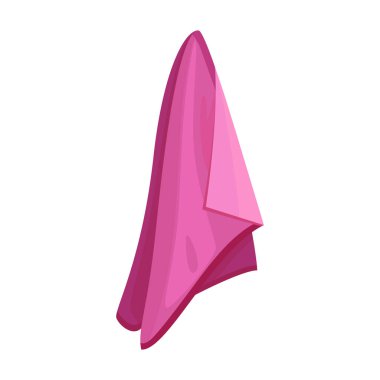 Havlu vektör simgesi. Karikatür vektör simgesi beyaz arkaplan havlusunda izole edildi.