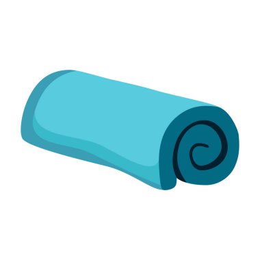 Havlu vektör simgesi. Karikatür vektör simgesi beyaz arkaplan havlusunda izole edildi.