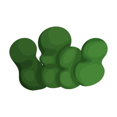 Deniz yosunu vektör simgesi. Karikatür vektör simgesi beyaz arkaplan yosununda izole edildi.