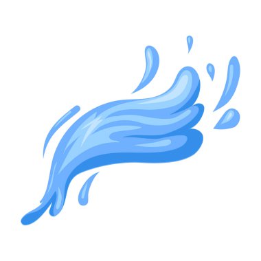 Su sıçrama vektör simgesi. Çizgi film vektör simgesi beyaz arkaplan su sıçramasında izole edildi.