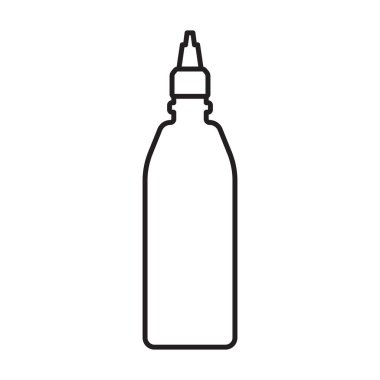 Ketçap vektör simgesi. Taslak vektör simgesi beyaz arkaplan ketçapında izole edildi.