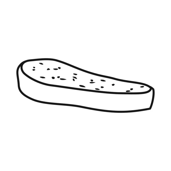 Objeto isolado de pão e símbolo de torrada. Elemento Web do ícone do vetor de pão e refeição para estoque . — Vetor de Stock