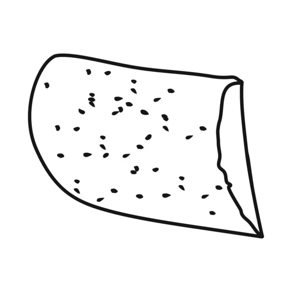 小面包和芝麻标识的矢量图解.Graphic of bun and flapjacks stock vector illustration. — 图库矢量图片
