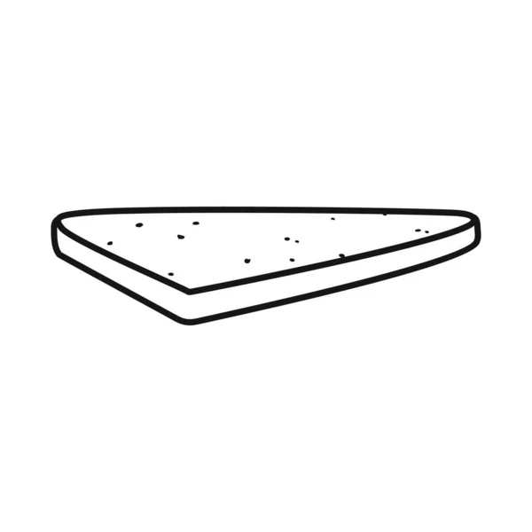 Bagian roti dan roti yang terisolasi. Grafis dari gambar vektor saham roti dan coklat . - Stok Vektor