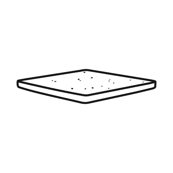 Objeto isolado de pão e logotipo de pão. Gráfico da ilustração do vetor de estoque de pão e fatia . — Vetor de Stock