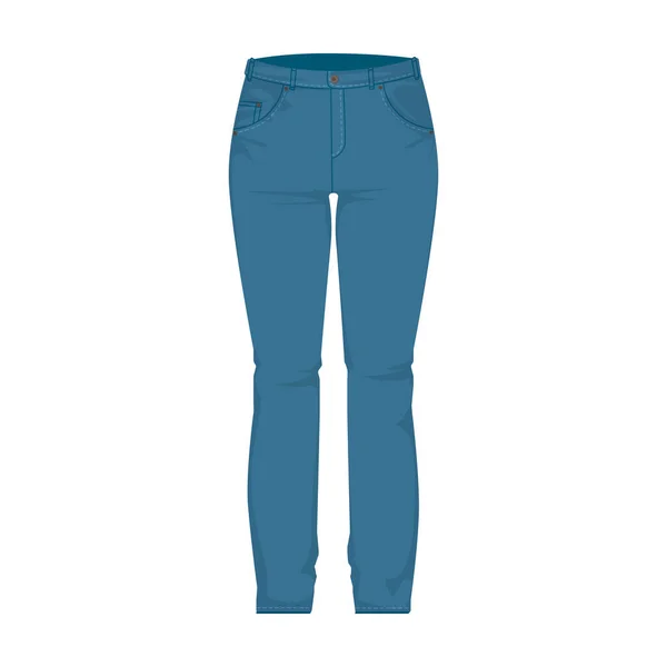 Jeans διάνυσμα εικονίδιο διάνυσμα κινουμένων σχεδίων απομονώνονται σε λευκό τζιν φόντο. — Διανυσματικό Αρχείο
