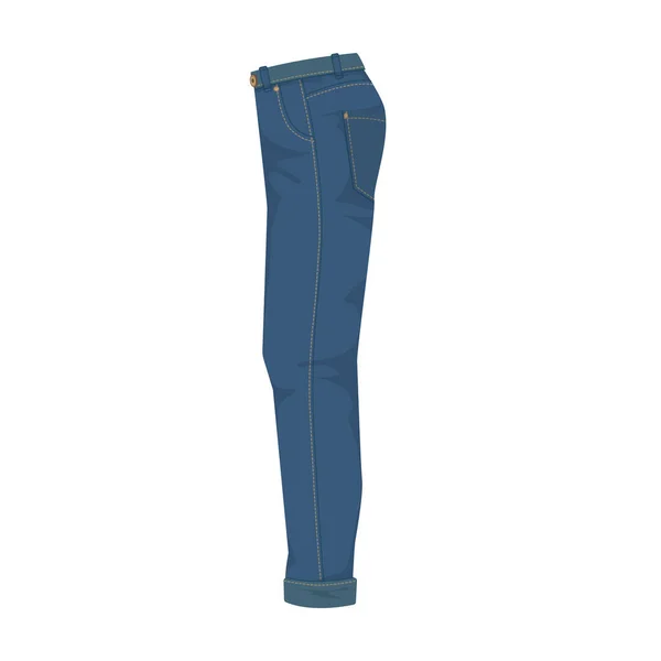 Jeans διάνυσμα εικονίδιο διάνυσμα κινουμένων σχεδίων απομονώνονται σε λευκό τζιν φόντο. — Διανυσματικό Αρχείο