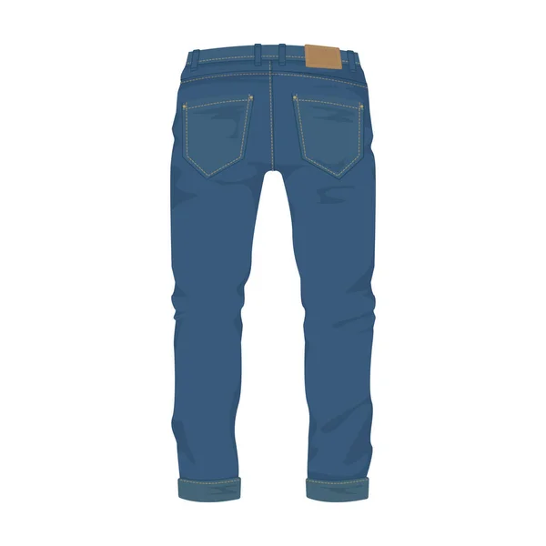 Jeans vector icon.Cartoon icono de vector aislado en pantalones vaqueros de fondo blanco . — Vector de stock