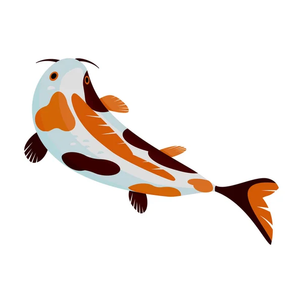 Carp vector icon.Cartoon vector icon isolated on white background carp. — Stock Vector