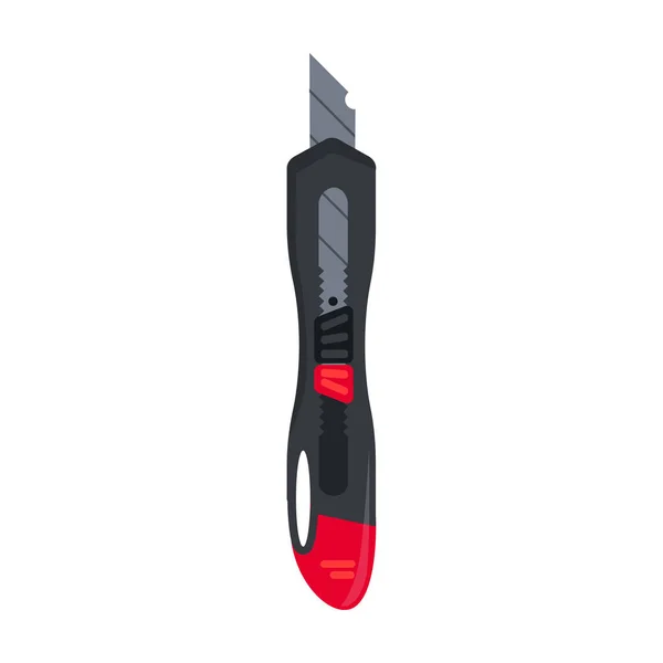 Stationery knife vector icon.Cartoon vector icon isolated on white background pairery knife. — 스톡 벡터