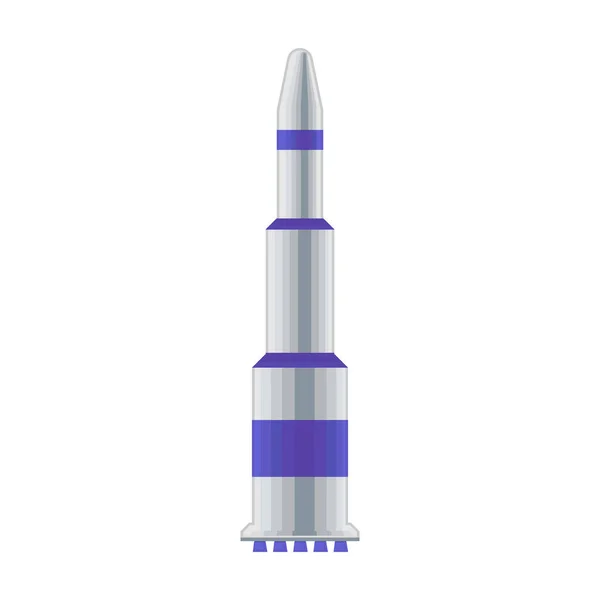 Space Rakete Vektor icon.Cartoon Vektor-Symbol isoliert auf weißem Hintergrund Weltraumrakete. — Stockvektor