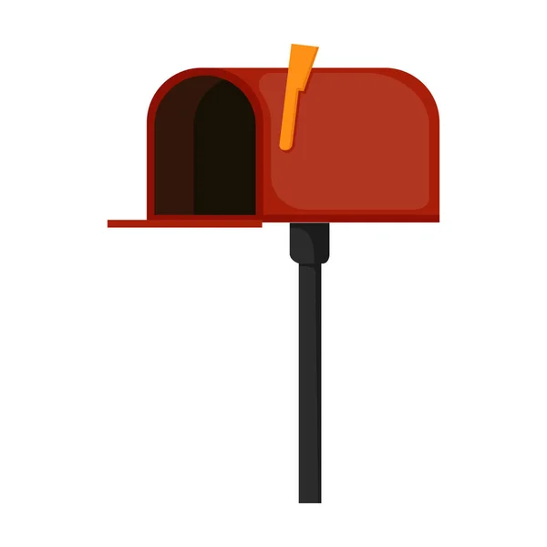 Mailbox vector icon.Cartoon vector icon isolated on white background mailbox. — Stock Vector