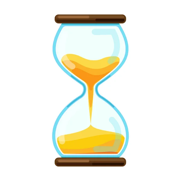 Hourglass vector icon.Cartoon vector icon 은 흰색 배경 모래시계에 분리되어 있다.. — 스톡 벡터