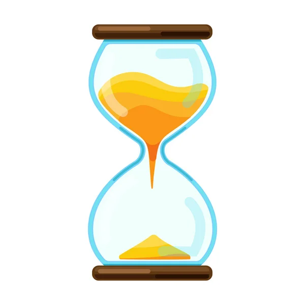 Hourglass διάνυσμα εικόνα.Cartoon διάνυσμα εικονίδιο απομονώνονται σε λευκό φόντο κλεψύδρα. — Διανυσματικό Αρχείο