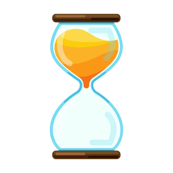 Icono de vector de reloj de arena. Icono de vector de dibujos animados aislado en el reloj de arena de fondo blanco . — Archivo Imágenes Vectoriales