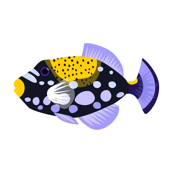 Icono de vector de peces tropicales.Icono de vector de dibujos animados aislado sobre fondo blanco peces tropicales . — Vector de stock