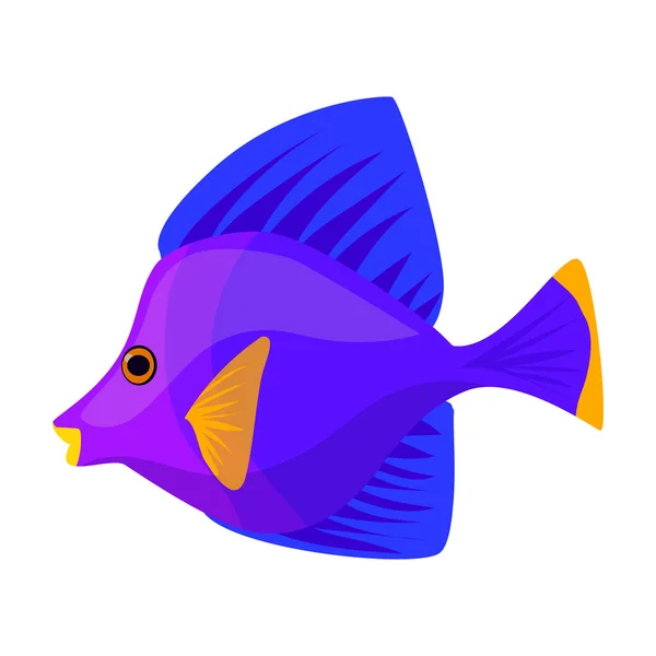 Tropical fish vector icon.Cartoon vector icon isolated on white background tropical fish. — Stock Vector