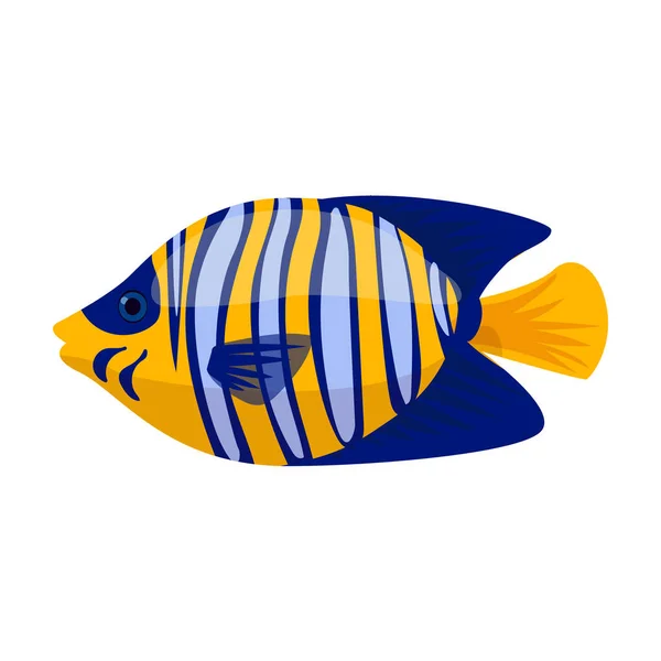 Tropische Fische Vektor icon.Cartoon Vektor Symbol isoliert auf weißem Hintergrund tropische Fische. — Stockvektor