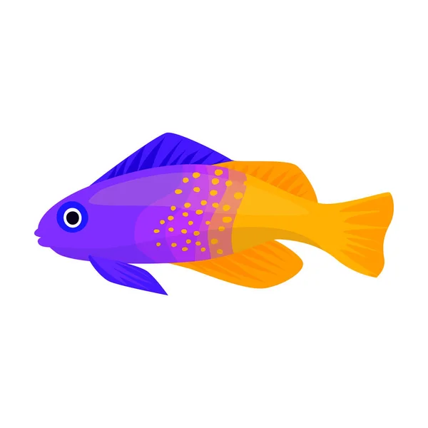 Tropische Fische Vektor icon.Cartoon Vektor Symbol isoliert auf weißem Hintergrund tropische Fische. — Stockvektor