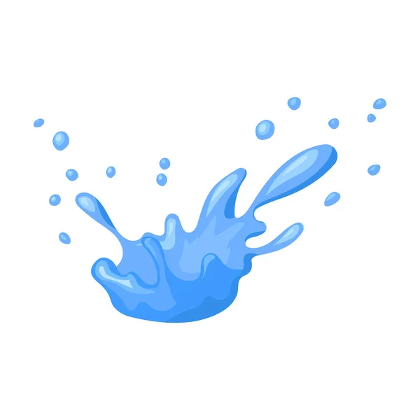 Water splash vector icon.Cartoon vector pictogram geïsoleerd op witte achtergrond water plons. — Stockvector