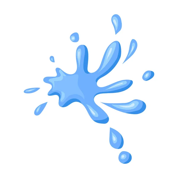 Water splash vector icon.Cartoon vector pictogram geïsoleerd op witte achtergrond water plons. — Stockvector