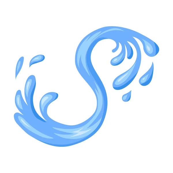 Water splash vector icon.Cartoon vector icon isolated on white background water splash. — Stock Vector