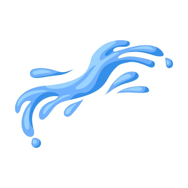 Water splash vector icon.Cartoon vector pictogram geïsoleerd op witte achtergrond water plons. — Stockvector