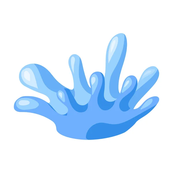 Air splash vector icon.Cartoon vector icon terisolasi di white background water splash. - Stok Vektor