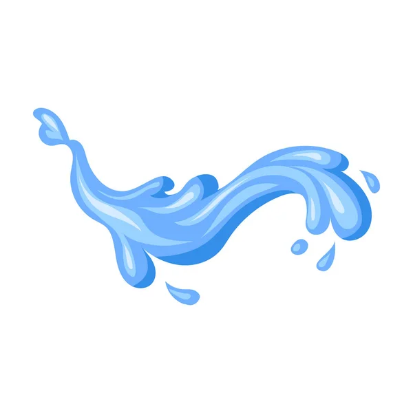 Water splash vector icon.Cartoon vector pictogram geïsoleerd op witte achtergrond water plons. — Stockvector