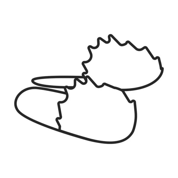 Ícone vetor Shoe vetor icon.Outline isolado no sapato fundo branco . — Vetor de Stock
